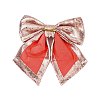 Christmas Plastic Sequin Big Bowknot Pendant Decorations AJEW-S088-04E-2