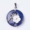 Natural Dyed Lapis Lazuli Pendants G-F546-A20-2