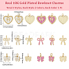 6Pcs 6 Styles Rack Plating Brass Enamel Charms KK-BBC0021-43-2