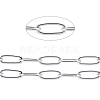 Tarnish Resistant 304 Stainless Steel Paperclip Chains CHS-F010-01B-P-01-1