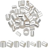 100Pccs 4 Styles 925 Sterling Silver Tube Beads STER-AR0001-06-1