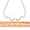 304 Stainless Steel Wavy Line Choker Slider Necklaces NJEW-Z106-01G-5
