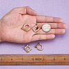 4Pcs 4 Style Brass Micro Pave Clear Cubic Zirconia D-Ring Anchor Shackle Clasps ZIRC-PJ0001-02-6
