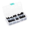 340Pcs 4 Sizes Synthetic Black Stone Beads Strands G-LS0001-10-7
