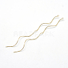Brass Chain Stud Earring Findings KK-T032-173G-2