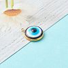 Resin Evil Eye Pendants PALLOY-JF00774-01-2