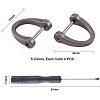 Alloy D-Ring Shackles Clasps PALLOY-PH0005-82-3