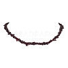 Natural Garnet Chip Beaded Necklace NJEW-JN04615-09-1