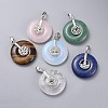 Natural & Synthetic Mixed Stone Pendants G-F640-G-1