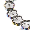 Electroplated Transparent Glass Beads Strands GL-CBA98F0-07F-2