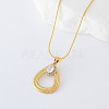 3Pcs Stainless Steel Teardrop Pendant Necklaces for Women UY8190-1