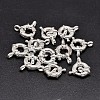 925 Sterling Silver Spring Ring Clasps Sets X-STER-F014-07A-2