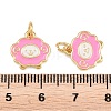 Brass Enamel Pendants KK-L275-17G-3