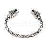 Viking 304 Stainless Steel Open Cuff Bangles for Men BJEW-U001-07C-G-3