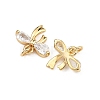 SHEGRACE Brass Clear Cubic Zirconia Charms XGRQ2O472-422G-2