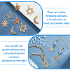 SUPERFINDINGS 12Pcs 6 Style Alloy Rhinestone Pendants FIND-FH0002-72-3