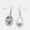 Natural Abalone Shell/Paua Shell Dangle Earrings X-EJEW-F158-A02-2