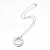 304 Stainless Steel Pendant Necklaces NJEW-G320-01P-1