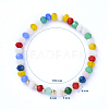 Glass Beads Stretch Bracelets BJEW-JB05141-4