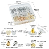 142Pcs 8 Style Brass & Silicone Earring Nuts KK-YW0001-43-4