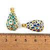 Brass Enamel Pendants KK-E112-11G-4