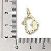 Brass Micro Pave Cubic Zirconia Pendants KK-E092-24G-01-3
