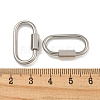 Non-Tarnish 304 Stainless Steel Screw Carabiner Lock Charms STAS-C092-05E-P-3