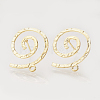 Brass Stud Earring Findings KK-R058-187G-1