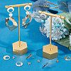 20Pcs 2 Color Brass Stud Earring Findings KK-BBC0004-35-5