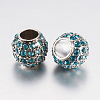 Alloy Rhinestone European Beads PALLOY-F200-03F-2