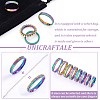 Unicraftale 16Pcs 8 Size 201 Stainless Steel Grooved Finger Ring for Women RJEW-UN0002-38M-4