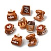 12Pcs 6 Styles Cartoon Coffee Theme Resin Lapel Pin Backs JEWB-CJ0003-04-8