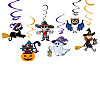 Halloween Paper Spiral Hanging Wall Decorations AJEW-P105-04-1