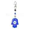 Handmade Lampwork Evil Eye Pendant Decoration HJEW-JM00791-2