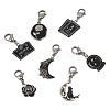7Pcs 7 Styles DIY Alloy Enamel Pendant Decorations Making Kits FIND-TA0009-04-2