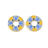 Brass Enamel Beads KK-P290-31G-01-1