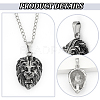 4Pcs 2 Colors 304 Stainless Steel Pendants STAS-UN0059-72-4