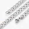 304 Stainless Steel Curb Chain Bracelets BJEW-P236-19P-2