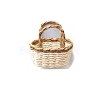 Dollhouse Mini Woven Basket for Kids Supply PW-WG80E1D-06-1