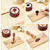 Brass Wax Seal Stamps with Wood Handle AJEW-WH0412-0225-3