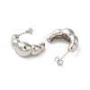 Rack Plating Bubble Brass Stud Earrings for Women EJEW-O001-01P-2