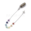 Mixed Synthetic & Natural Round Gemstone Pointed Dowsing Pendulums PALLOY-JF02455-02-5