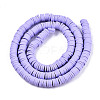 Handmade Polymer Clay Beads Strands LS-CLAY-R089-6mm-120-2