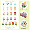 42Pcs 21 Styles Flower Computerized Embroidery Cloth Patches PATC-TA0001-27-4
