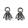 Flower Rack Plating Brass Filigree Bead Cap Bails KK-L102-27B-1