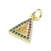 Brass Micro Pave Colorful Cubic Zirconia Pendants KK-H475-07G-2