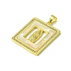 Real 18K Gold Plated Brass Micro Pave Cubic Zirconia Pendants KK-H472-14G-15-2