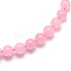 Dyed Natural Rose Quartz Round Beads Strands G-O047-05-10mm-1