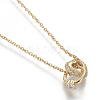 Brass Pendant Necklaces NJEW-I230-12-3