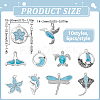 60Pcs 10 Styles Tibetan Style Zinc Alloy Pendants FIND-DR0002-27-2